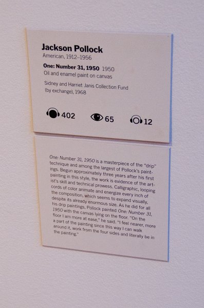 Manhattan032611-2043.jpg - "One: Number 31, 1950," painting by Jackson Pollock, 1950.