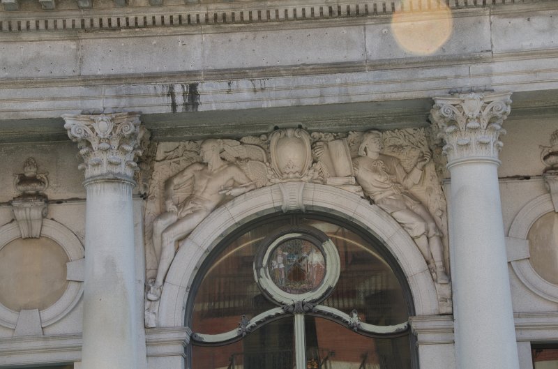 Providence060211-3389.jpg - The Puritan and The Indian, sculpture by Daniel Chester French, 1902. On the Union Trust Building