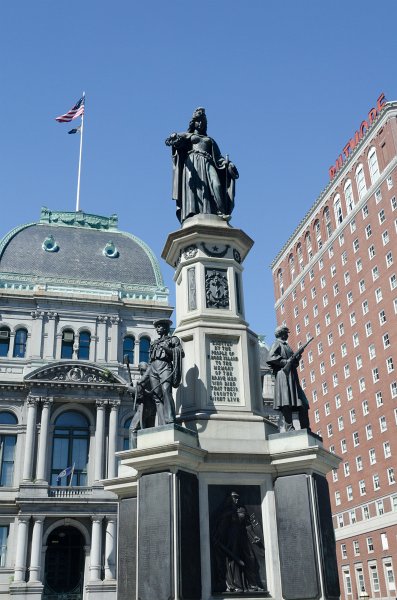 Providence060211-3404.jpg - Civil War Monument, Providence City Hall, Omni Biltmore Hotel