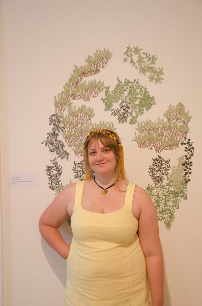 Providence060211-3441.jpg - Liz Anna Kozik, BFA Printmaking 2011, "Woods-Gerry West Grounds Roundel," Cut Paper