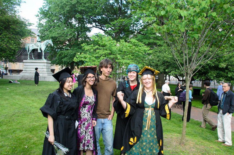 Providence060211-3674.jpg - Sharon, Bin, Dan, Emmi, and Liz at the RISD Graduation Party at Burnside Park