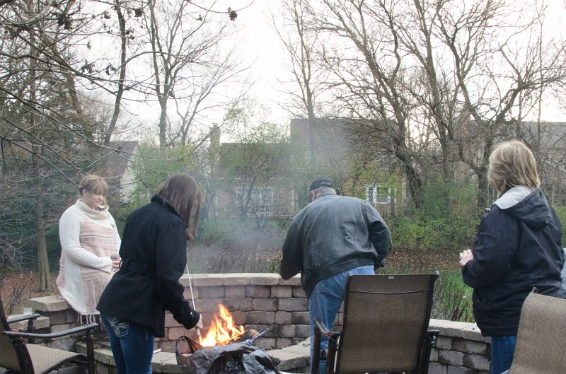 ThanksgivingNov2011-7312.jpg - Outdoor fireplace with Liz, Emily, Jeff and Molly