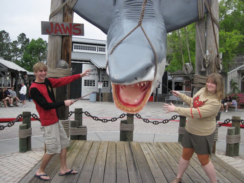 UniversalStudio030511-2386.jpg - Liz and Mike -- Jaws, Amity Harbor, Universal Studios