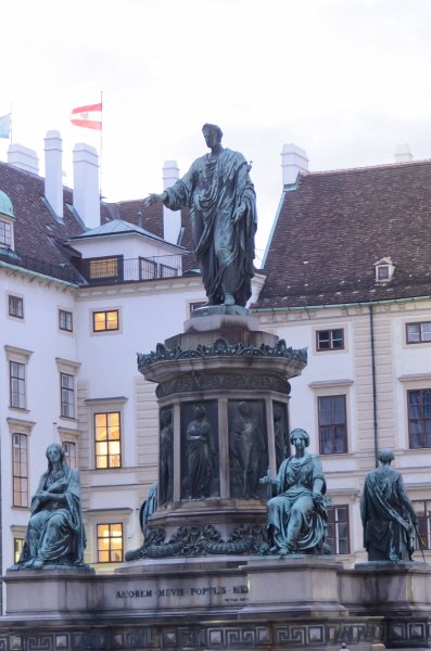Vienna101311-6642.jpg - Monument to Emperor Franz I, in front of Amalienburg wing of Hofburg Castle