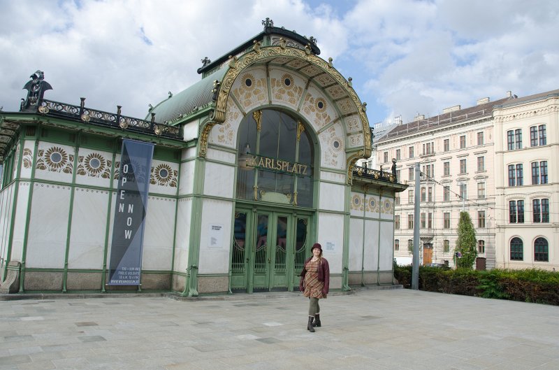 Vienna101311-6400.jpg - Liz at Karlsplatz / Charles' Square