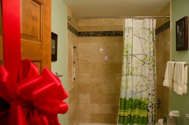 XmasDec11-7702.jpg - Hall Bathroom, wrapped for Christmas