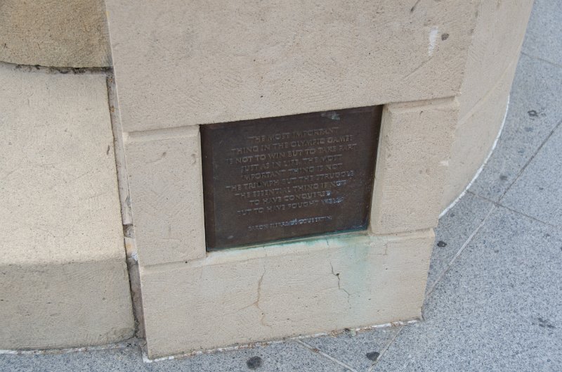 Atlanta092011-6090-2.jpg - Gateway of Dream, sculpture of Baron Pierre de Coubertin, founder of the modern olympics