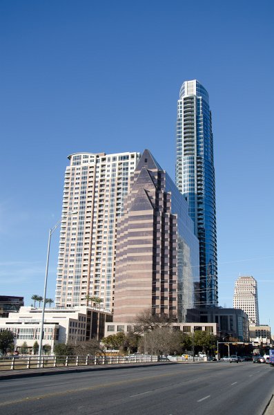Austin012411-0439.jpg - 100 Congress (foreground), The Austonian (right), view from Congress Ave Bridge