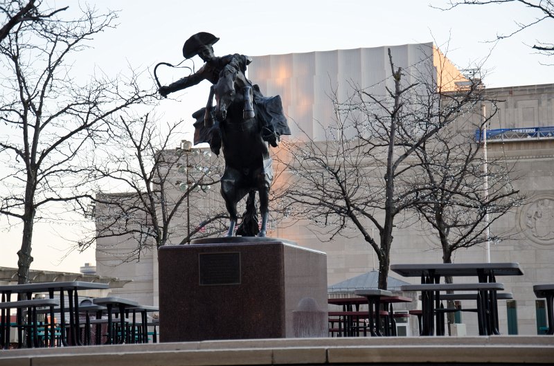 KansasCity022111-0868.jpg - "Bronco Buster" statue by Ken Clark, 1985.