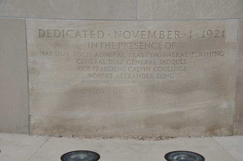 KansasCity062011-3884.jpg - Liberty Memorial Tower, Dedicated November 1, 1921 in the presence of Marshal Foch, Admiral Beatty, General Pershing...