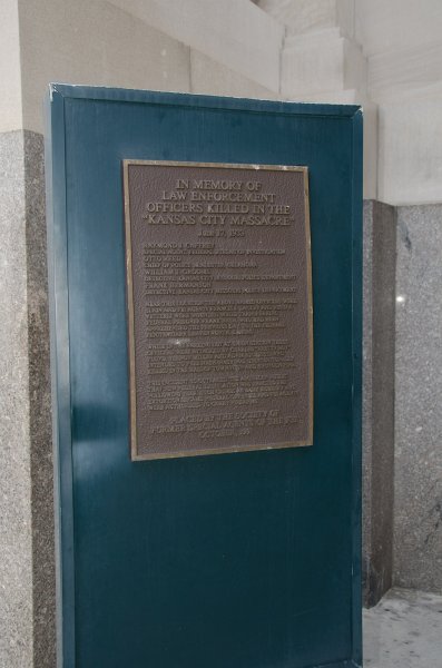 KansasCity062011-3963.jpg - Union Station plaque - In Memory of Law Enforcement Officers Killed in the "Kansas City Massacre", June 17, 1933