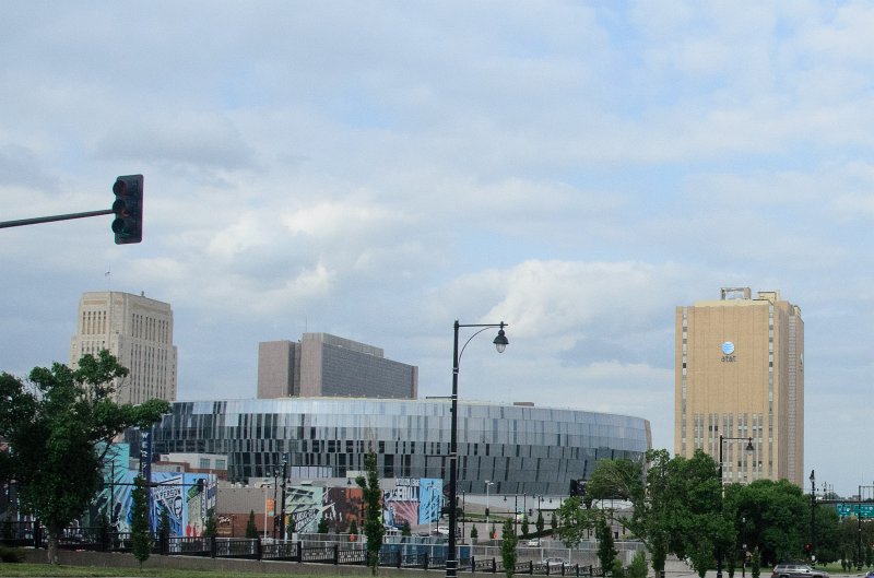 KansasCity062011-3990.jpg - Sprint Center Arena. Jackson County Courthouse, Kansas City Federal Building, AT&T Long Lines Building (background)