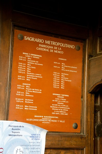 MexicoCity011011-0285.jpg - "Sagrario Metropolitano Parroquia de la Catedral de Mexico" / "Holy Metropolitan Cathedral Parish in Mexico"