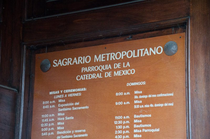 MexicoCity011011-0287.jpg - "Sagrario Metropolitano Parroquia de la Catedral de Mexico" / "Holy Metropolitan Cathedral Parish in Mexico"