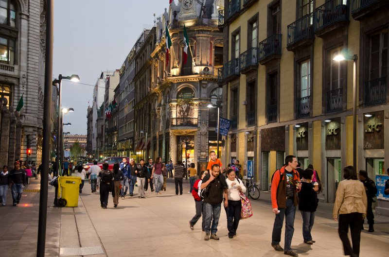 MexicoCity011011-0348.jpg - Avenida Francisco. I. Madero, looking East.  Zocala in the distant background