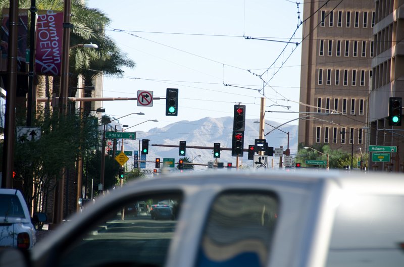 Phoenix042111-2322.jpg - Looking South along 1st Ave, South Mountain (background center)