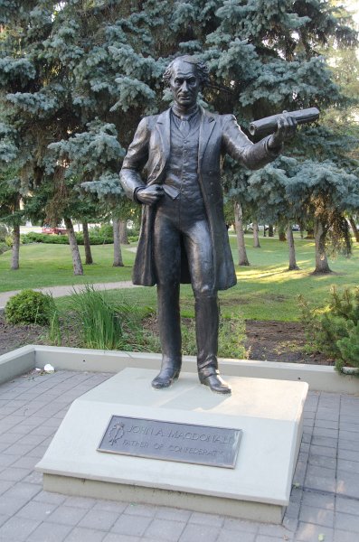 Regina081611-5073.jpg - "John A MacDonald, Father of Confederation," statue by Sonia de Grandmaison, 1967.