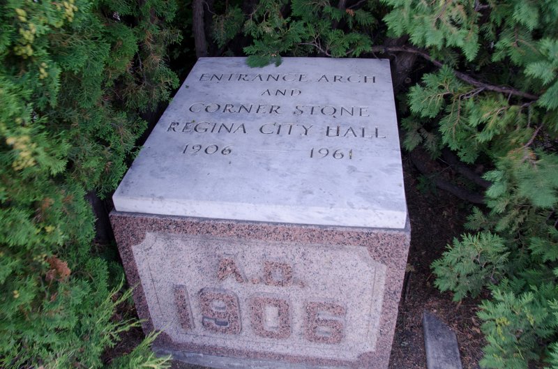 Regina081611-5080.jpg - Regina CIty Hall, corner stone, 1906-1961