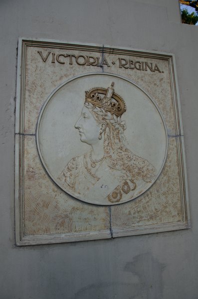 Regina081611-5111.jpg - "Victoria Regina" relief on Albert Memorial Bridge