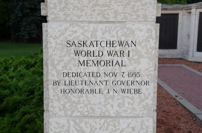 Regina081611-5155.jpg - Saskatchewan World War I Memorial, dedicated 1995