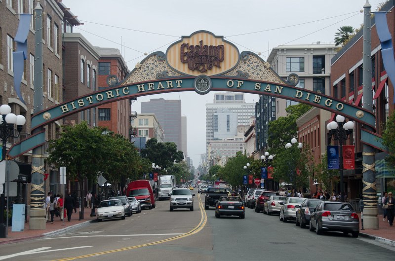 SanDiego062411-4171.jpg - Gaslamp Quarter: Historic Heart of San Diego, Looking North along 5th Ave