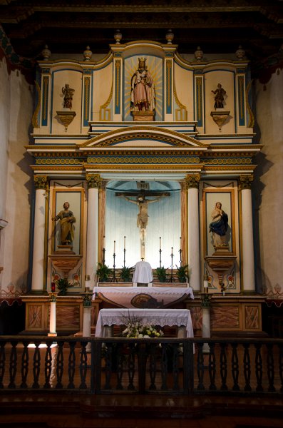 SanDiego062411-4826.jpg - Pulpit of Mission San Luis Rey church