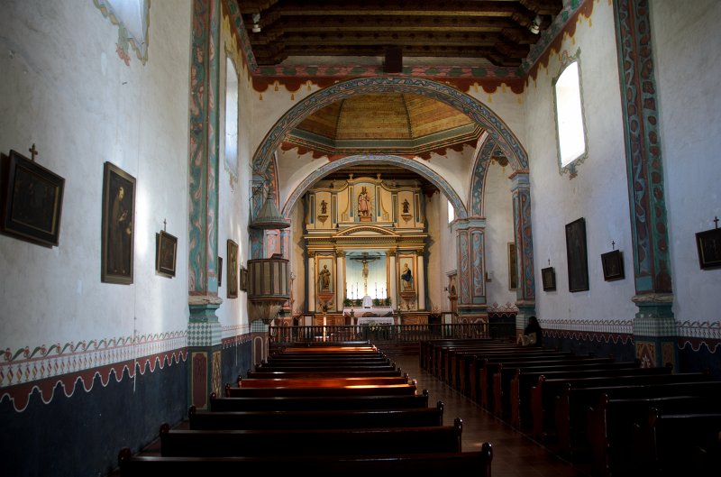 SanDiego062411-4825.jpg - Pulpit of Mission San Luis Rey church