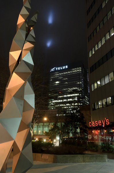 Toronto120611-7368.jpg - Telus Tower, "Triad" sculpture by Ted Bieler (left edge)