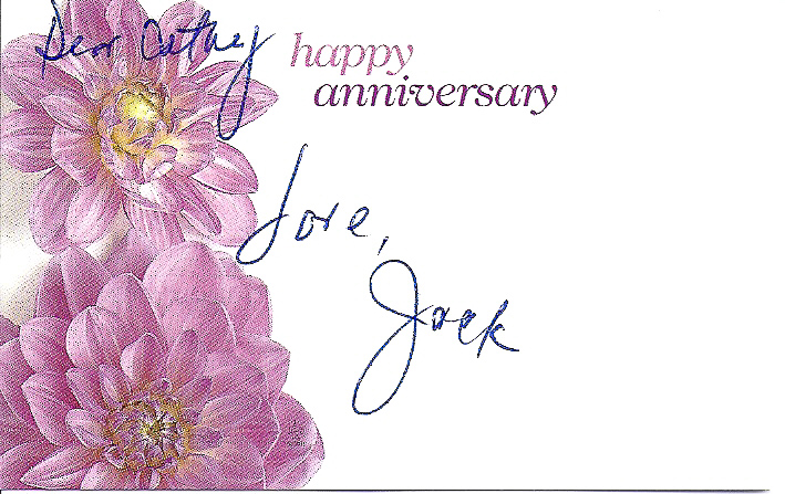 30thWeddingAnnyJune12--4.jpg - Trump Hotel Note on the flowers delivered to our room, Anniversary Weekend, 2012