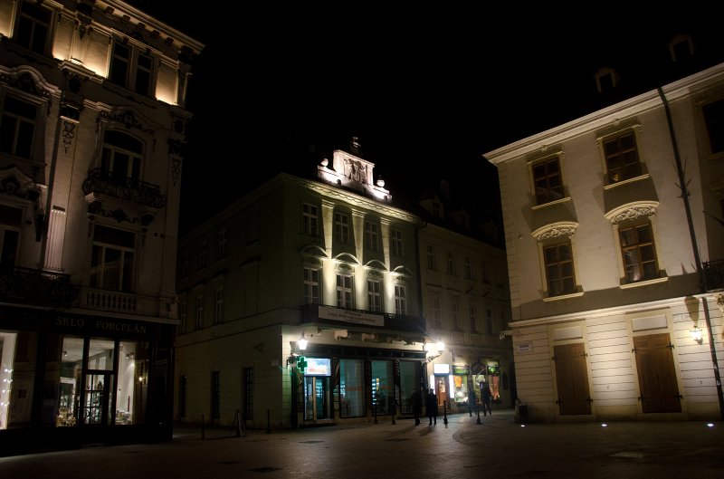 Bratislava012212-8438.jpg - Lekárne / Pharmacy, French Embassy (right edge), Main Square / Hlavné námestie
