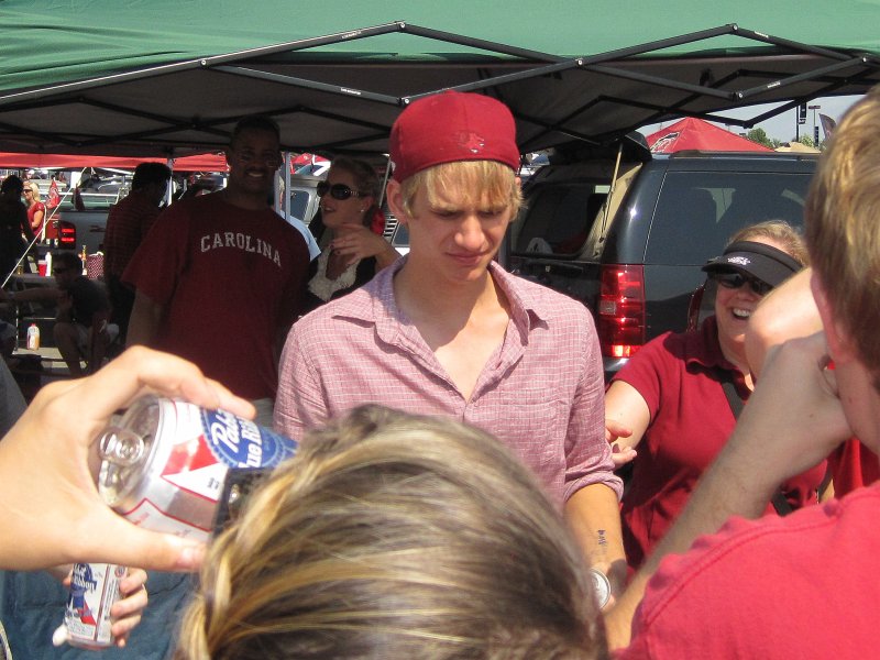 Columbia092212-4233.jpg - One last, "shotgunning" of beer before the Missouri vs USC football game.
