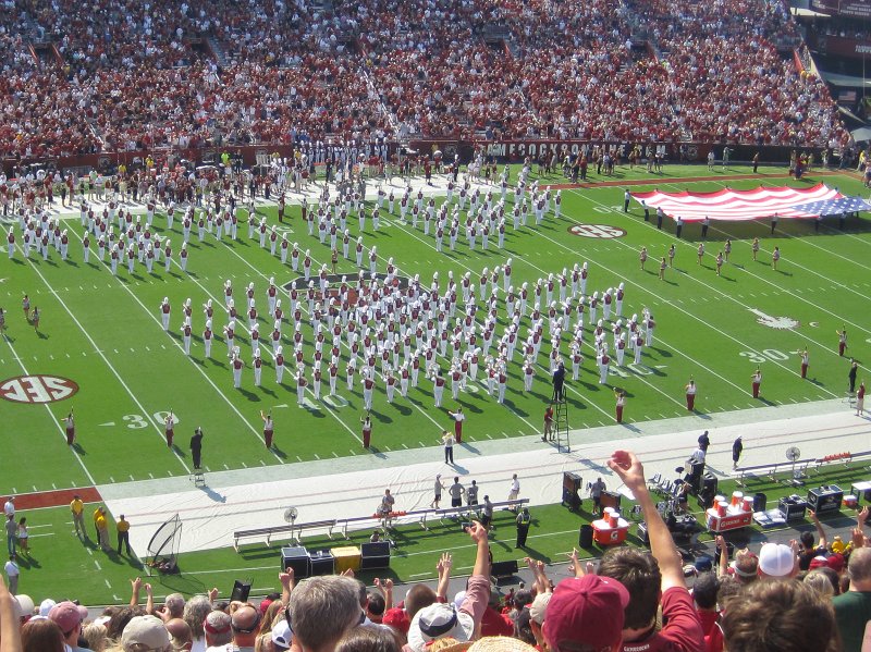 Columbia092212-4234.jpg - The pregame marching band performance at the Missouri vs USC Football game at Williams Brice Stadium