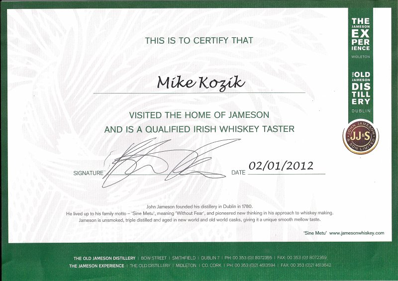 Dublin010212-010212-1.jpg - Qualified Irish Whiskey Taster Certificate