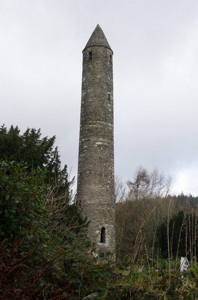 Dublin010212-8177.jpg - Round Tower. Glendalough , ancient monastary and round tower