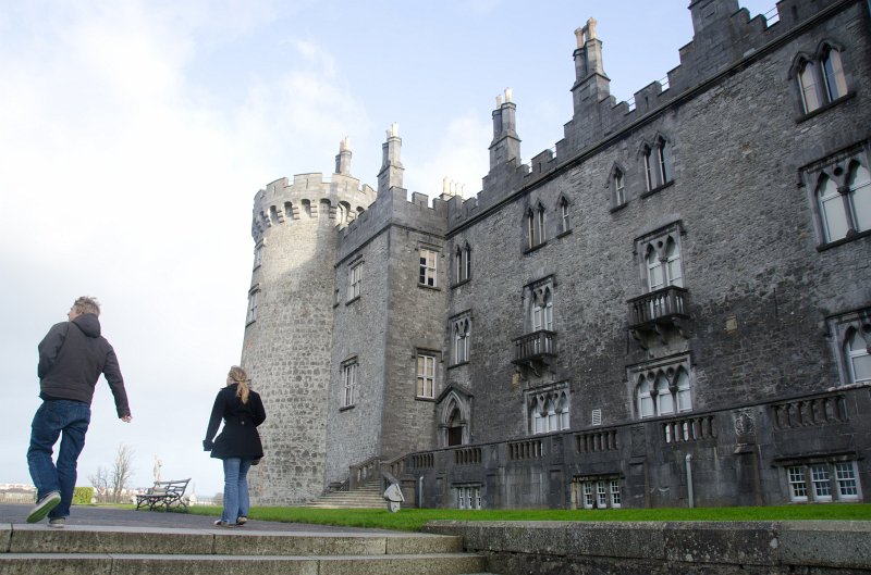Dublin010212-8249.jpg - Mike and Liane walking through Kilkenny Castle gardens