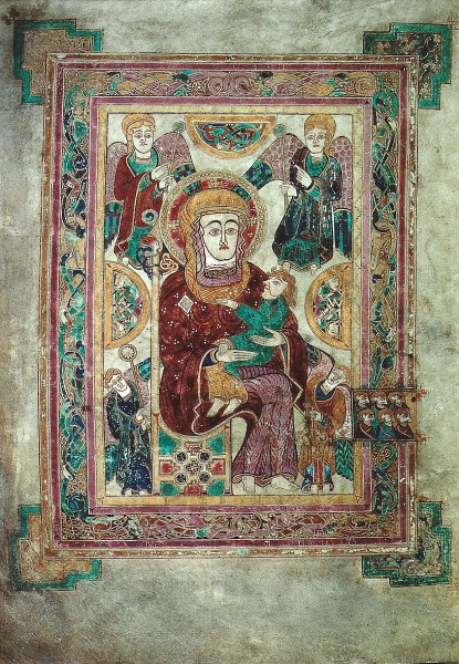 Dublin010212-010312-3.jpg - The Book of Kells(c 800 AD). Folio 7v The Virgin and Child.  (scan)