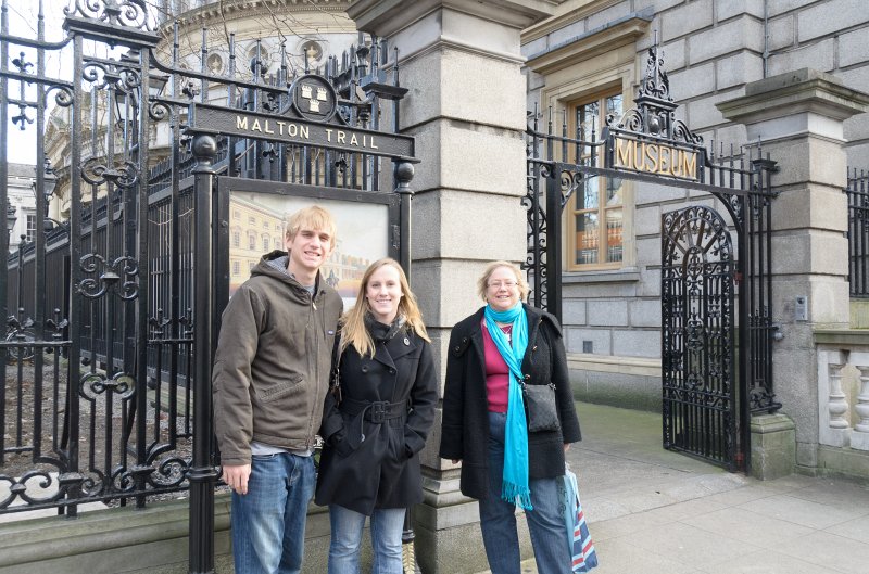 Dublin010212-7940.jpg - Mike, Liane and Cathie in front of National Museum