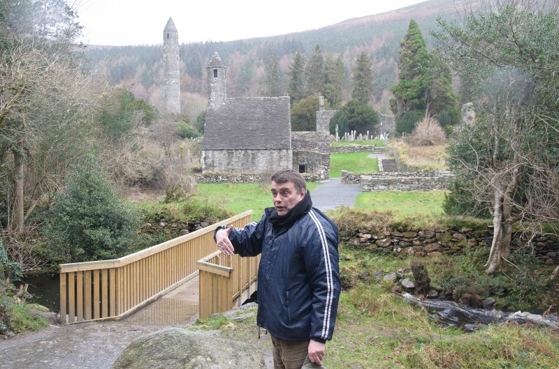 Dublin010212-8161.jpg - Glendalough , ancient monastary. Tour guide Gerry