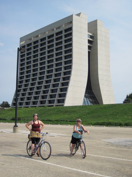 FermiLabBike091612-4199.jpg - Liz and Cathie, Wilson Hall