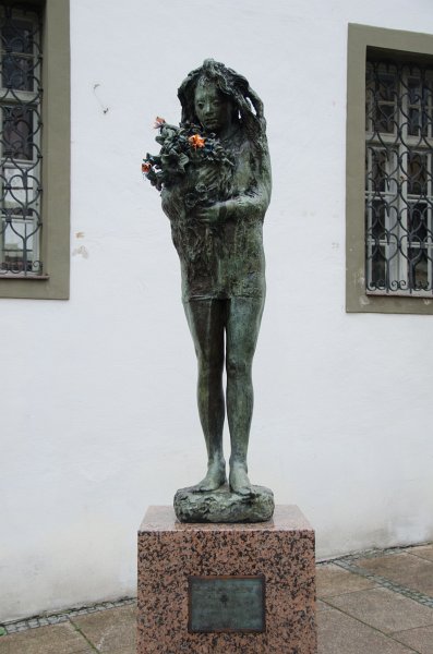 Fussen051212-0821.jpg - Numata Japan sister city statue, outside of Rathaus