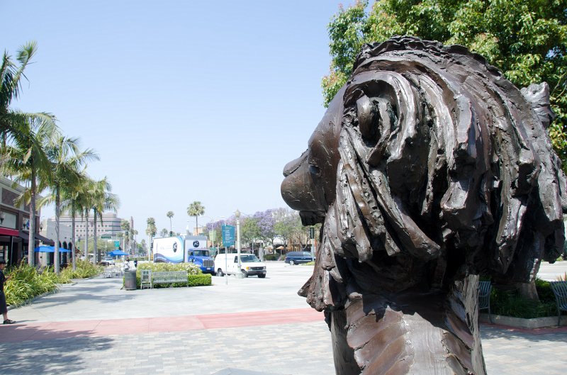 LosAngeles060112-1560.jpg - "The Lion's Fountain" sculpture by Douglas Olmsted Freeman, 2004, Town Plaza, Culver City