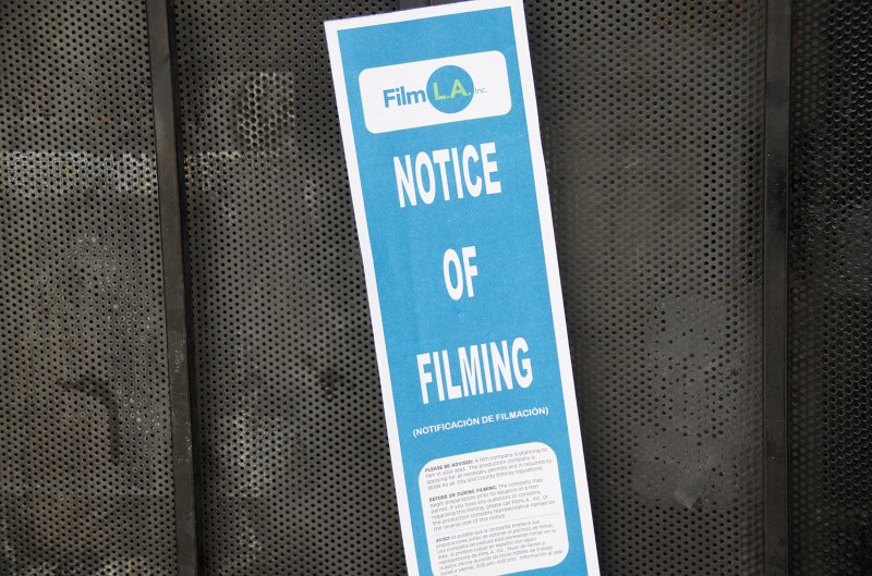LosAngeles060112-1908.jpg - Notice of Filming, Hollywood Blvd