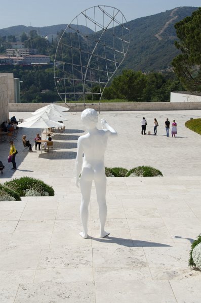 LosAngeles060112-2024.jpg - "Boy with Frog" sculpture by Charles Ray, 2009, looking down at the arrival plaza