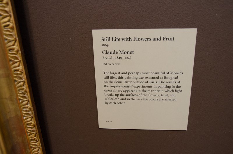 LosAngeles060112-2053.jpg - "Still Life with Flowers and Fruit," painting by Claude Monet, 1869
