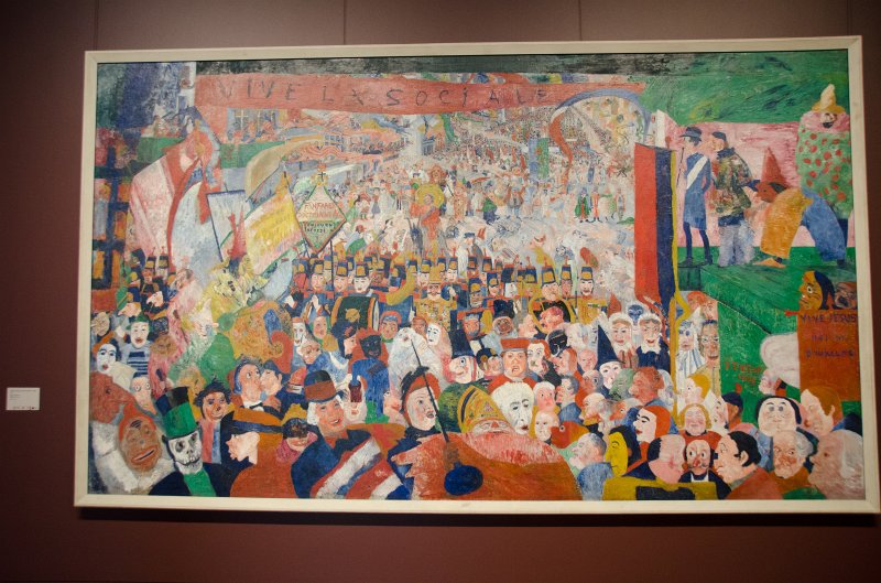 LosAngeles060112-2064.jpg - "Christ's Entry into Brussels in 1889," painting by James Ensor, 1888.