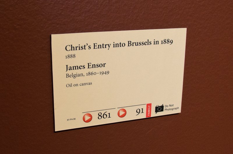 LosAngeles060112-2065.jpg - "Christ's Entry into Brussels in 1889," painting by James Ensor, 1888.