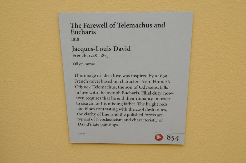 LosAngeles060112-2072.jpg - "The Farewell of Telemachus and Eucharis," painting by Jacques-Louis David, 1818.