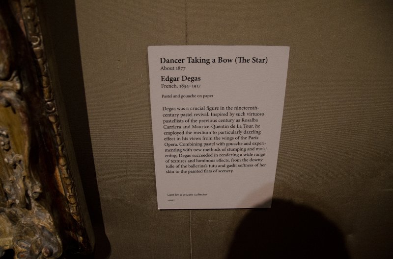 LosAngeles060112-2075.jpg - "Dancer Taking a Bow (The Star)," painting by Edgar Degas, 1877.