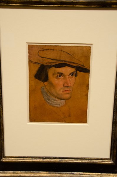 LosAngeles060112-2110.jpg - "Portrait of a Young Man," oil on paper work by Lucas Cranach the Elder, 1530