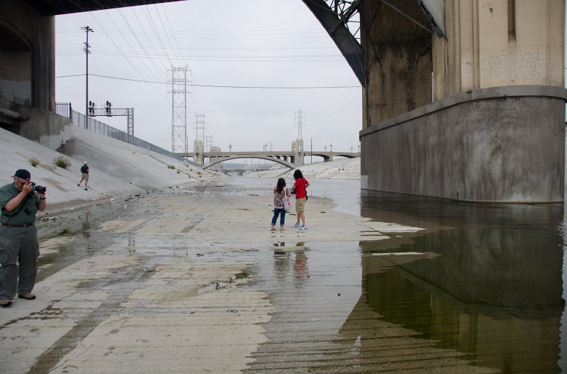 LosAngeles060112-2148.jpg - View of Fourth Street bridge from underneath the Sixth Street Bridge, Los Angeles River